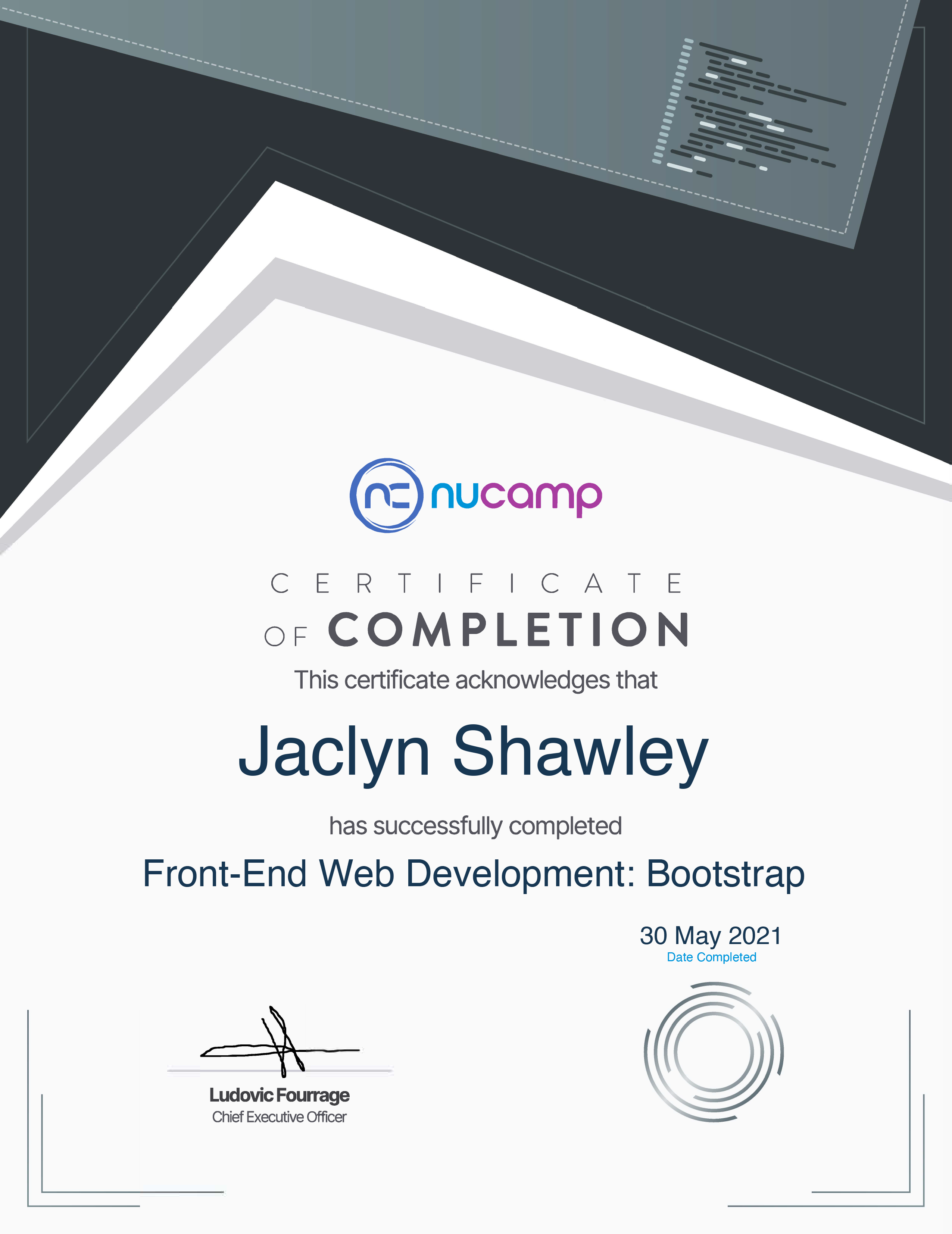 Bootstrap Certificate